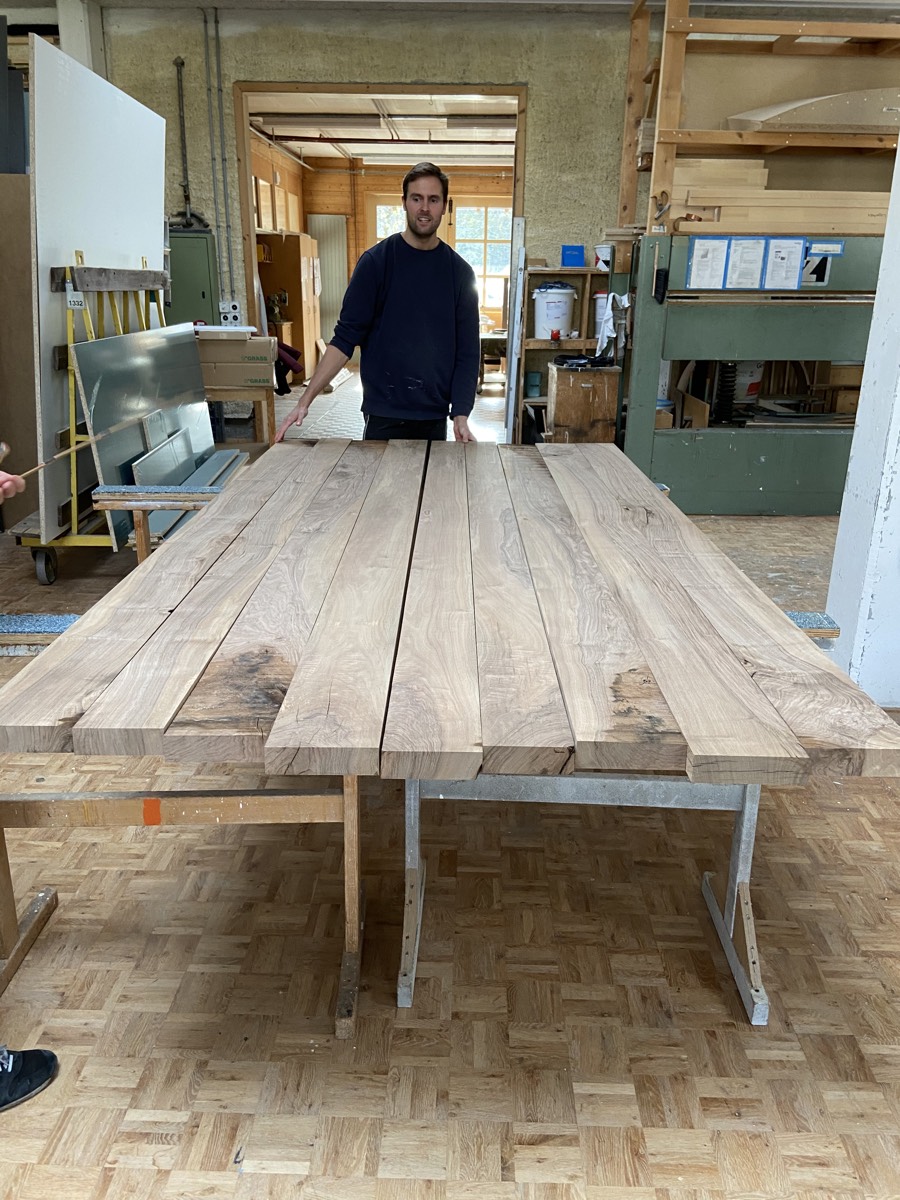 Auswahl der Klotzbretter