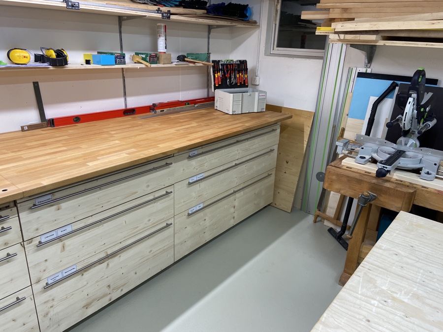 Schubladen zur Aufbewarung von Werkzeug